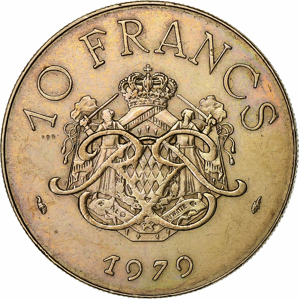 Monaco, Rainier III, 10 Francs, 1979, Copper-Nickel-Aluminum, SS, KM:154