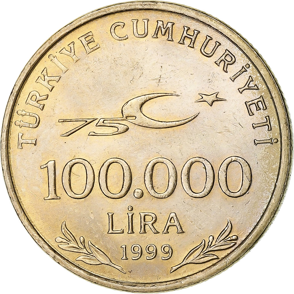 Türkei, 100000 Lira, 100 Bin Lira, 1999, Istanbul, Nickel-brass, SS, KM:1078