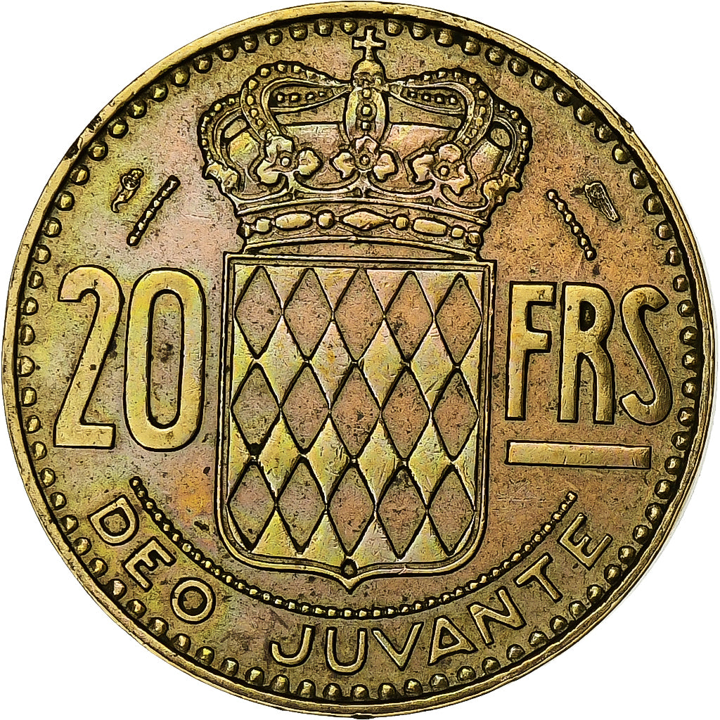 Mónaco, Rainier III, 50 Francs, Cinquante, 1950, Alumínio-Bronze, EF(40-45)