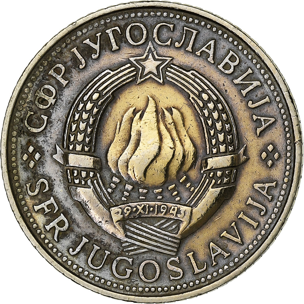 Joegoslaviëe, 5 Dinara, 1971, Copper-Nickel-Zinc, FR+, KM:58