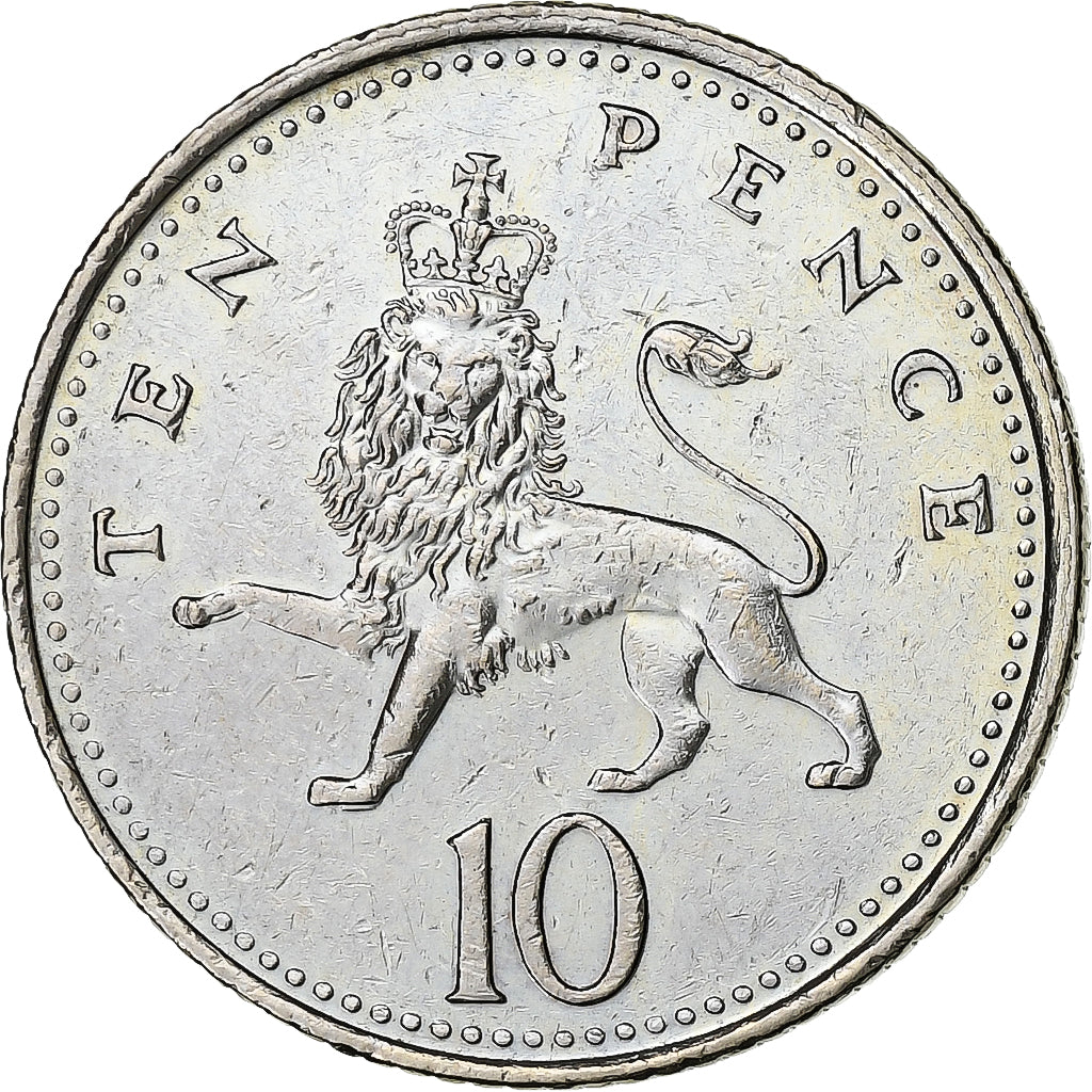 Grã-Bretanha, Elizabeth II, 10 Pence, 1995, Cobre-níquel, VF(30-35), KM:938b