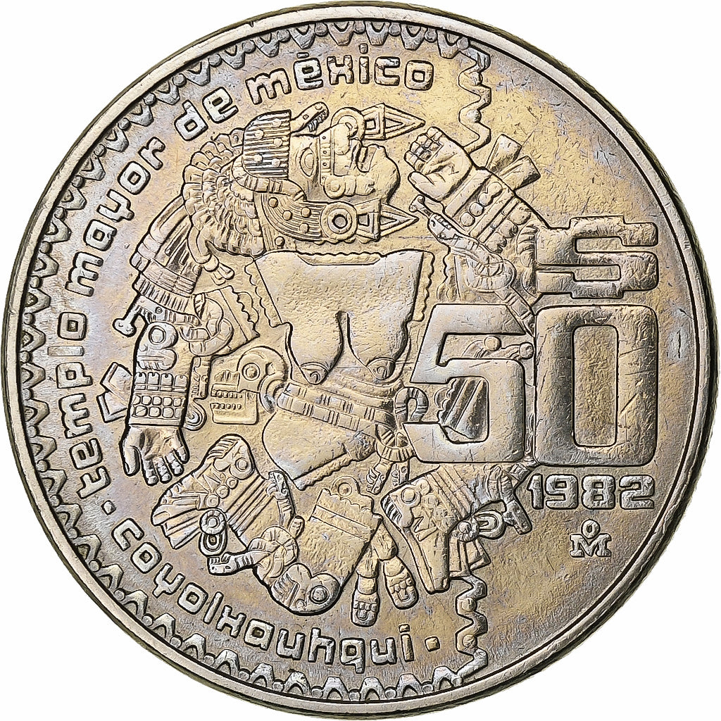 Mexiko, 50 Pesos, 1982, Mexico City, Kupfer-Nickel, SS+, KM:490