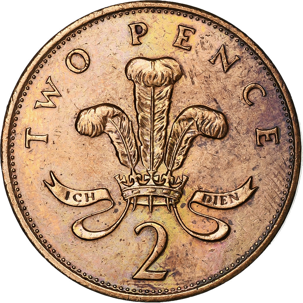 Gran Bretagna, Elizabeth II, 2 Pence, 1985, Bronzo, MB+, KM:936