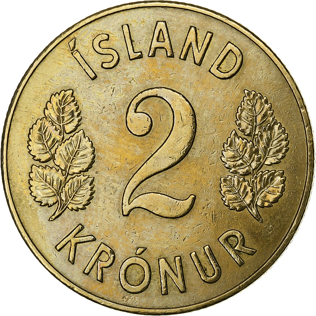 Iceland, 2 Kronur, 1946, Nickel-brass, VF(30-35)