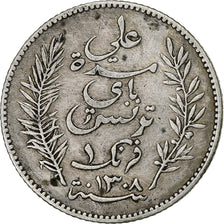 Coin, Tunisia, Ali Bey, Franc, 1891, Paris, EF(40-45), Silver, KM:224
