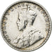 British India, George V, 1/4 Rupee, 1914, Calcutta, Silver, VF(30-35), KM:518