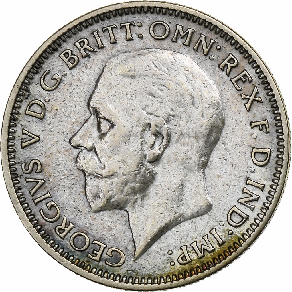 Coin, Great Britain, George V, 6 Pence, 1933, VF(30-35), Silver, KM:832