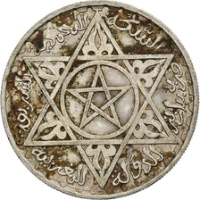 Morocco, Mohammed V, 200 Francs, 1953, Paris, Silver, VF(30-35), KM:53