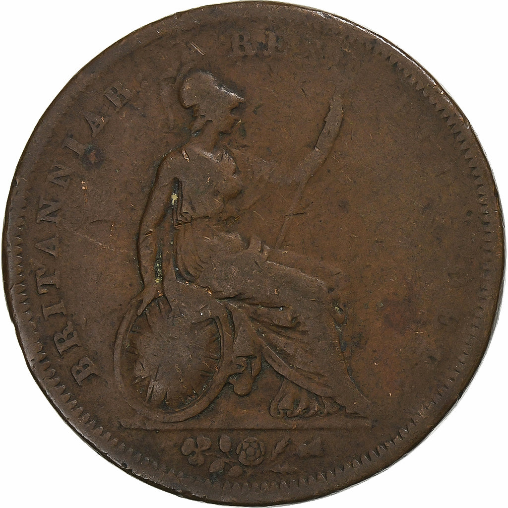 Gran Bretaña, George IV, Farthing, 1826, Cobre, BC+, KM:697