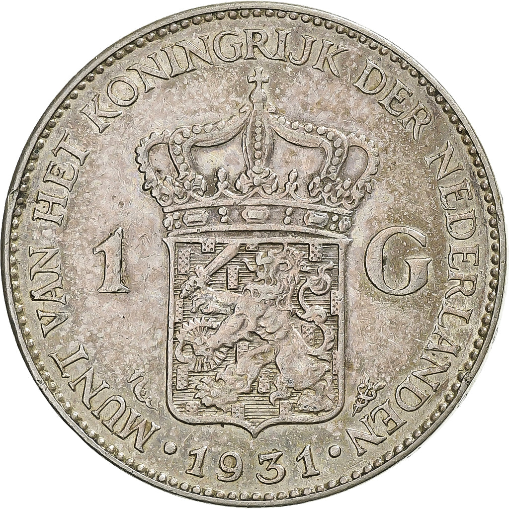 Netherlands, Wilhelmina I, Gulden, 1931, Utrecht, Silver, EF(40-45), KM:161.1