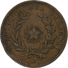 Paraguay, 2 Centesimos, 1870, Kupfer, S+, KM:3