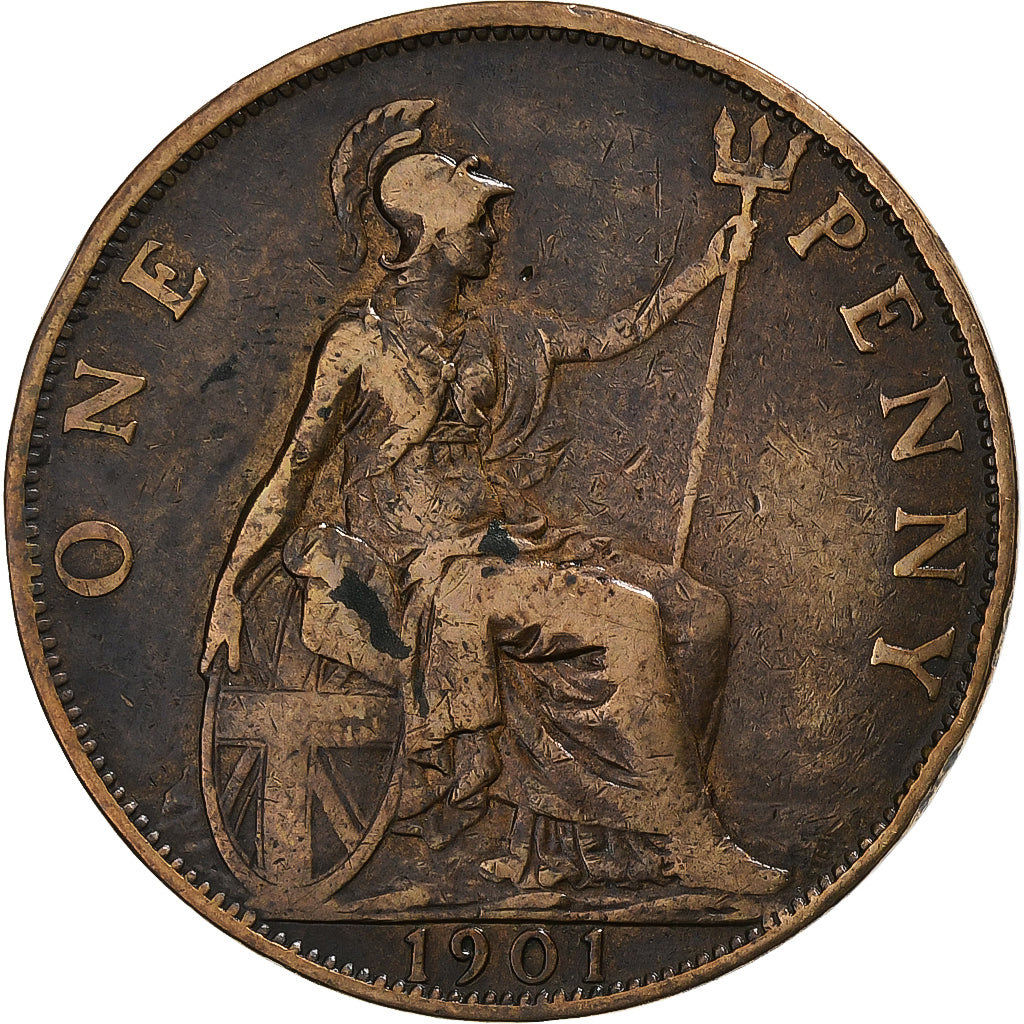 Great Britain, Victoria, Penny, 1901, Bronze, VF(20-25), KM:790