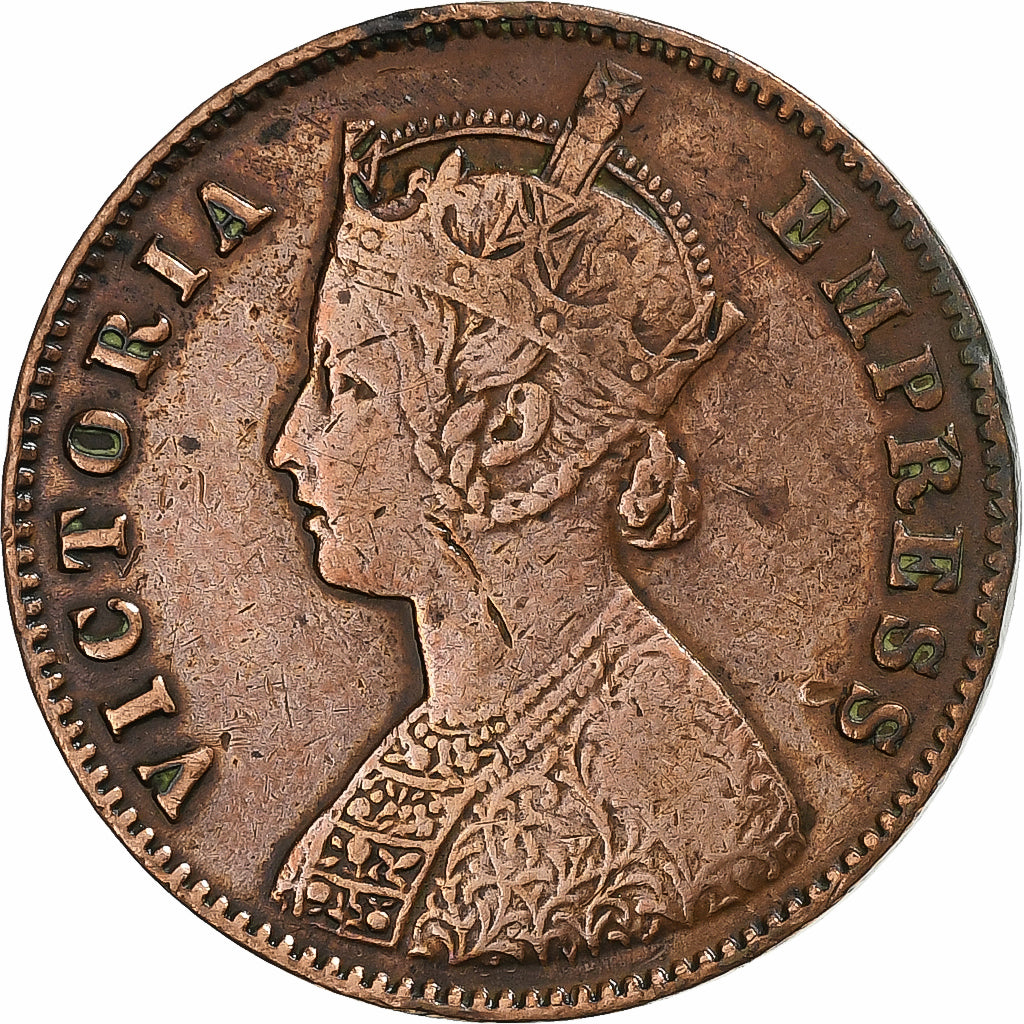INDIA - BRITANNICA, Victoria, 1/4 Anna, 1897, Rame, MB, KM:486