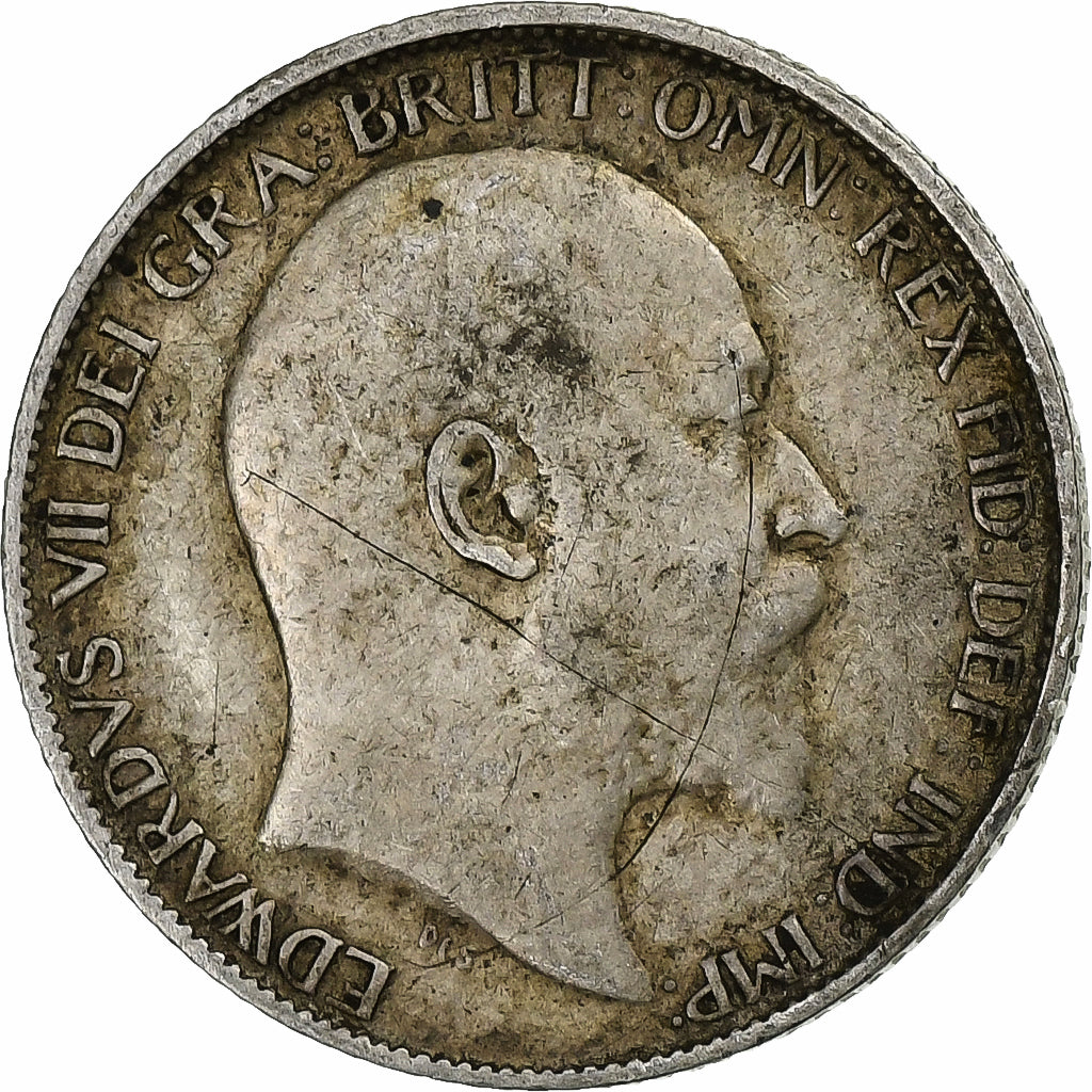 Great Britain, Edward VII, 6 Pence, 1910, Silver, EF(40-45), KM:799