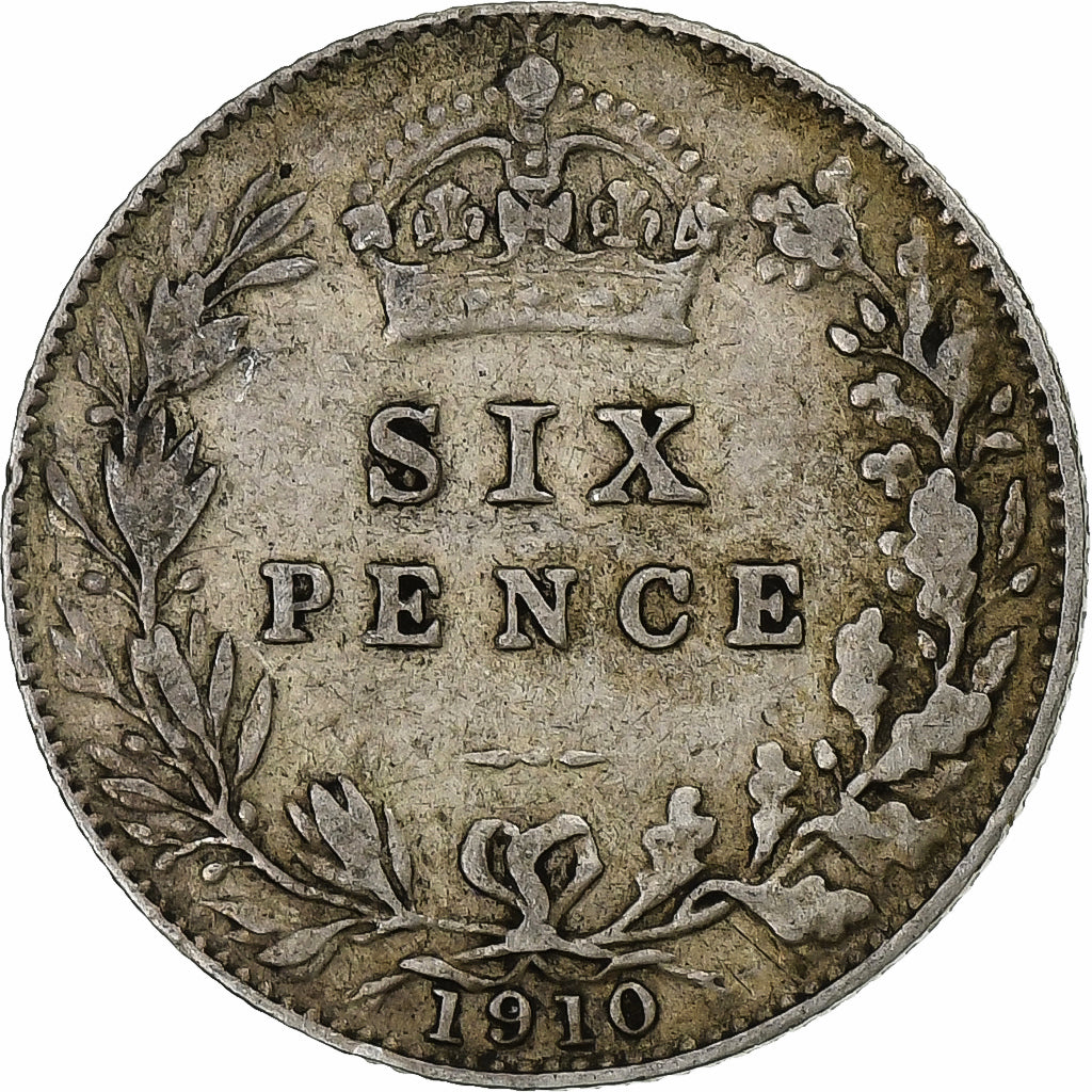 Great Britain, Edward VII, 6 Pence, 1910, Silver, EF(40-45), KM:799