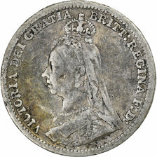 Great Britain, Victoria, 3 Pence, 1891, Silver, VF(20-25), KM:758