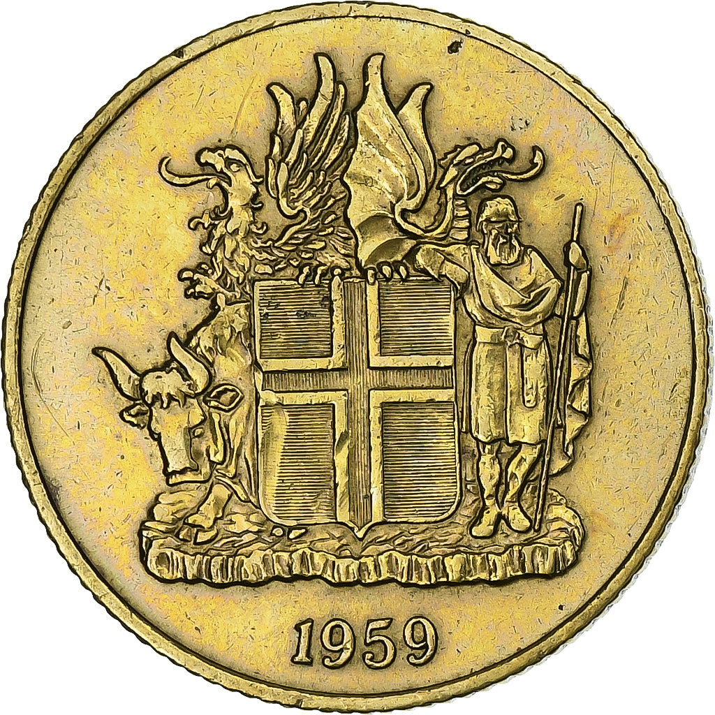 Islande, Krona, 1959, Nickel-Cuivre, TTB, KM:12a