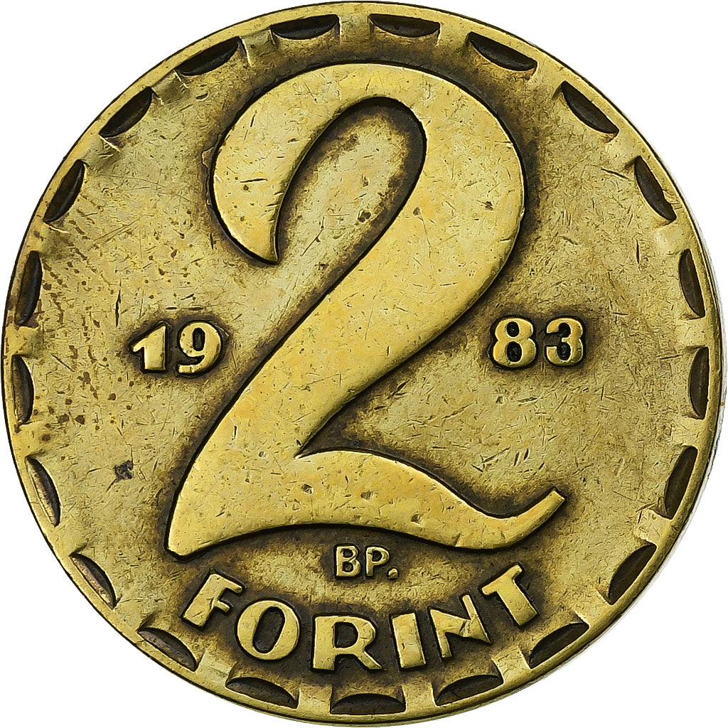 Ungheria, 2 Forint, 1983, Budapest, Ottone, MB+, KM:591