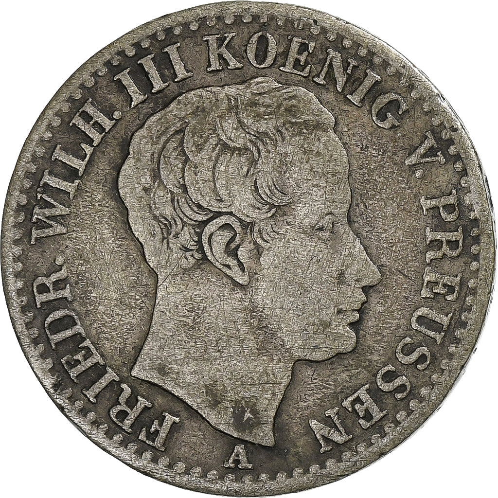 Moneta, Stati tedeschi, PRUSSIA, Friedrich Wilhelm III, 1/6 Thaler, 1826