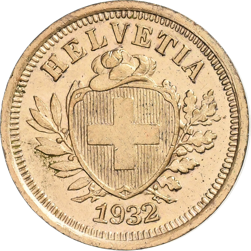 Suíça, Rappen, 1932, Bern, Bronze, VF(30-35), KM:3.2