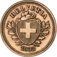 Switzerland, Rappen, 1933, Bern, Bronze, VF(30-35), KM:3.2