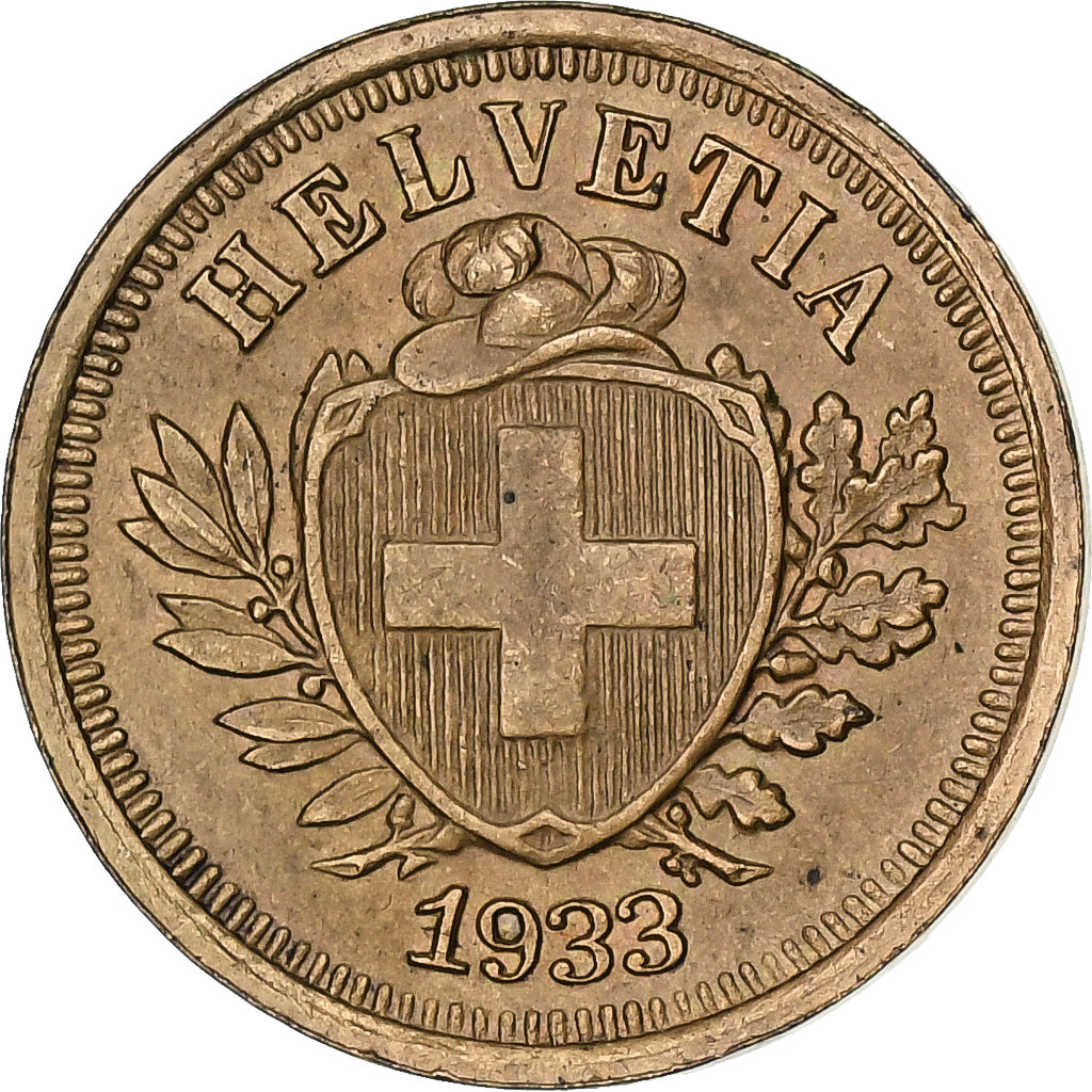 Switzerland, Rappen, 1933, Bern, Bronze, EF(40-45), KM:3.2