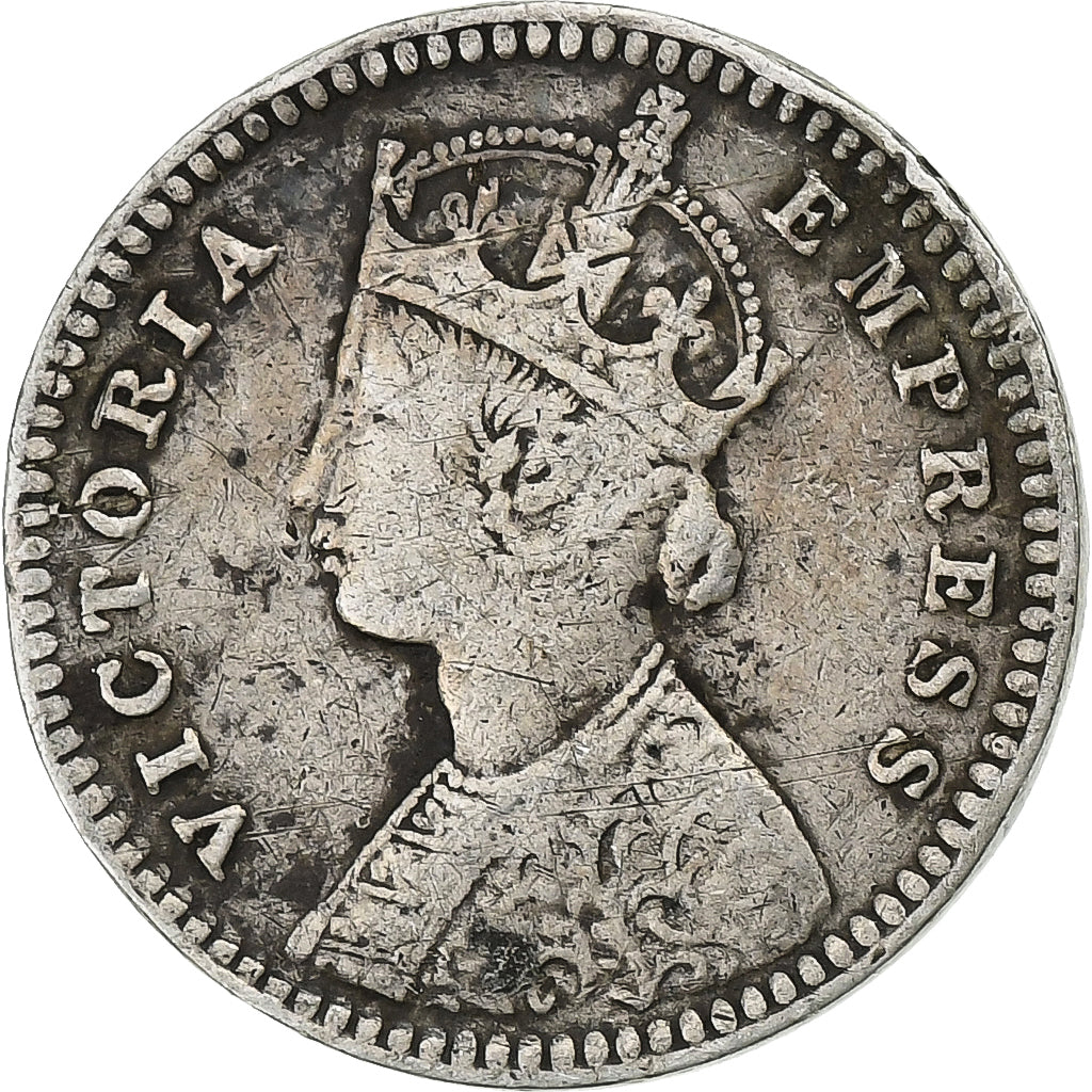 INDIA-BRITISH, Victoria, 2 Annas, 1895, Silver, VF(30-35), KM:488