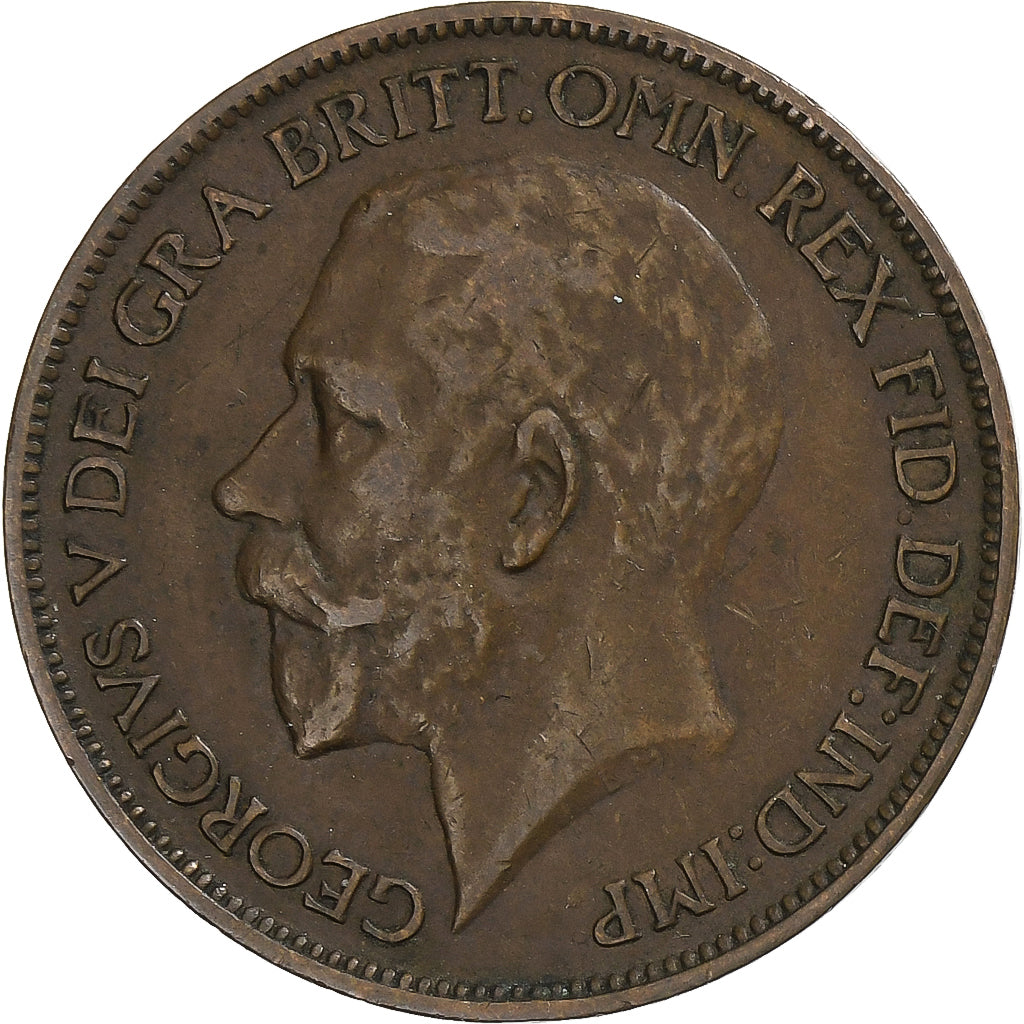 Great Britain, George V, 1/2 Penny, 1915, Bronze, VF(30-35), KM:809