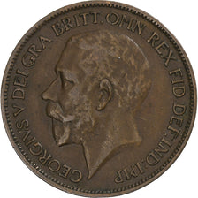 Great Britain, George V, 1/2 Penny, 1915, Bronze, VF(30-35), KM:809