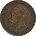 Great Britain, George V, 1/2 Penny, 1915, Bronze, VF(30-35), KM:809