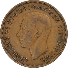Great Britain, George VI, Penny, 1944, Bronze, VF(30-35), KM:845