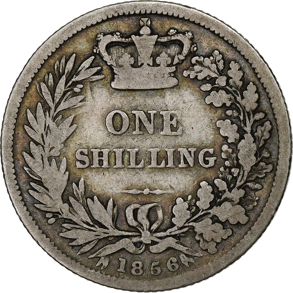 Great Britain, Victoria, Shilling, 1856, London, Silver, VF(20-25)