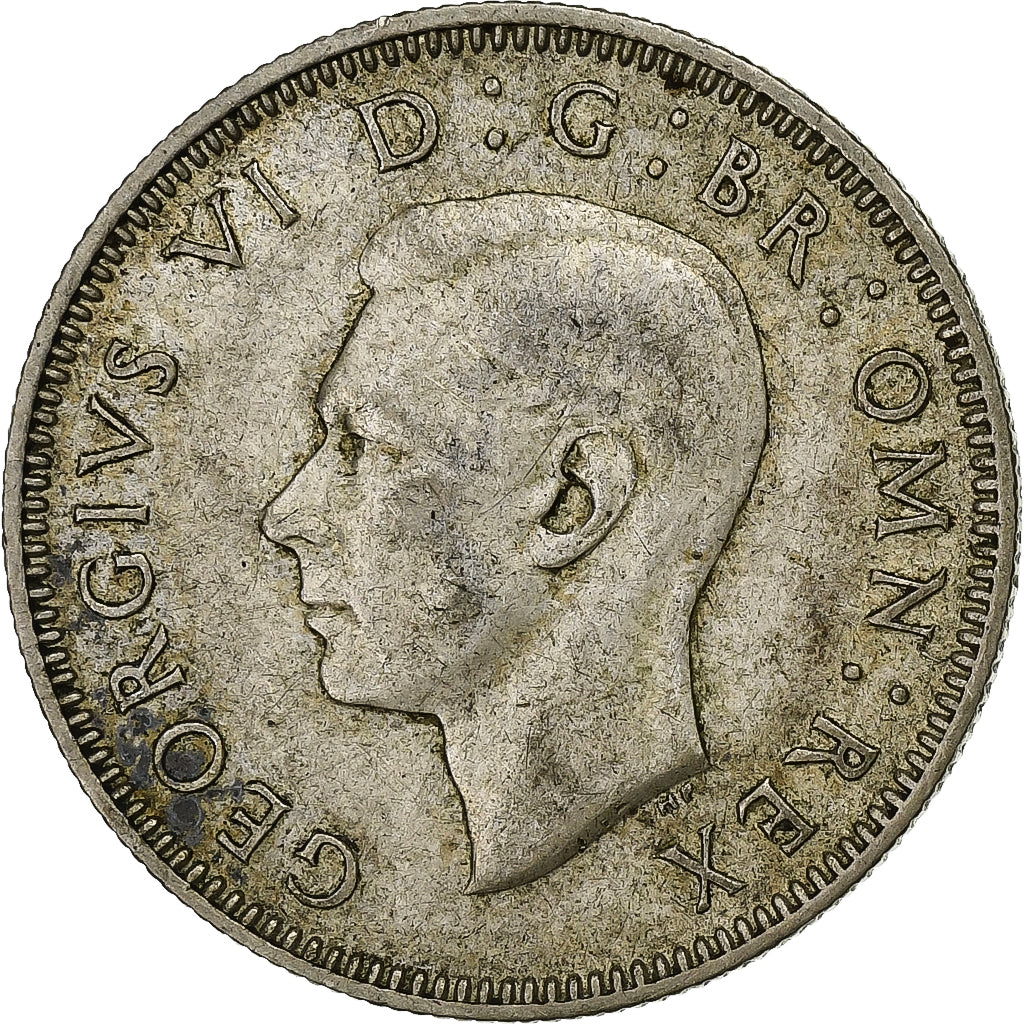 Grã-Bretanha, George VI, Shilling, 1946, Prata, VF(30-35), KM:854
