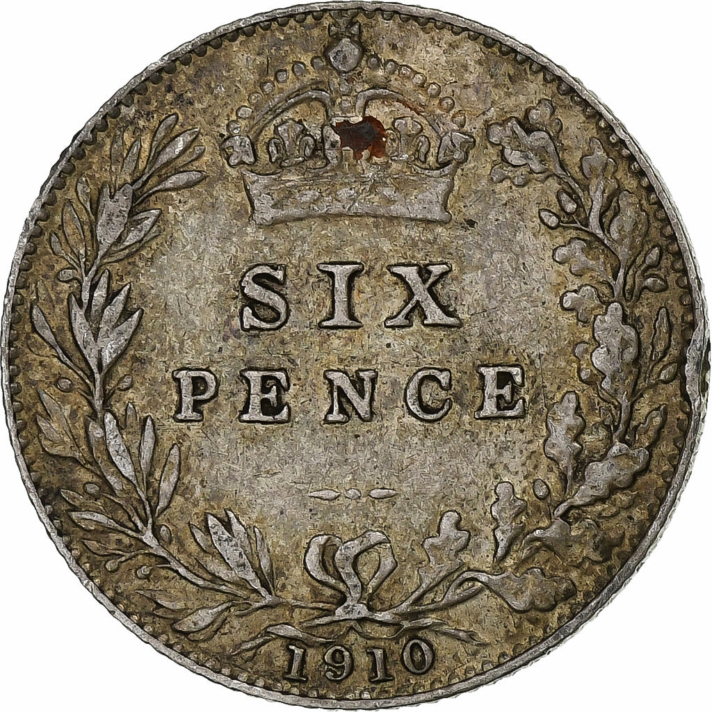 Great Britain, Edward VII, 6 Pence, 1910, Silver, VF(30-35), KM:799