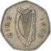 REPÚBLICA DA IRLANDA, 50 Pence, 1970, Cobre-níquel, VF(20-25), KM:24