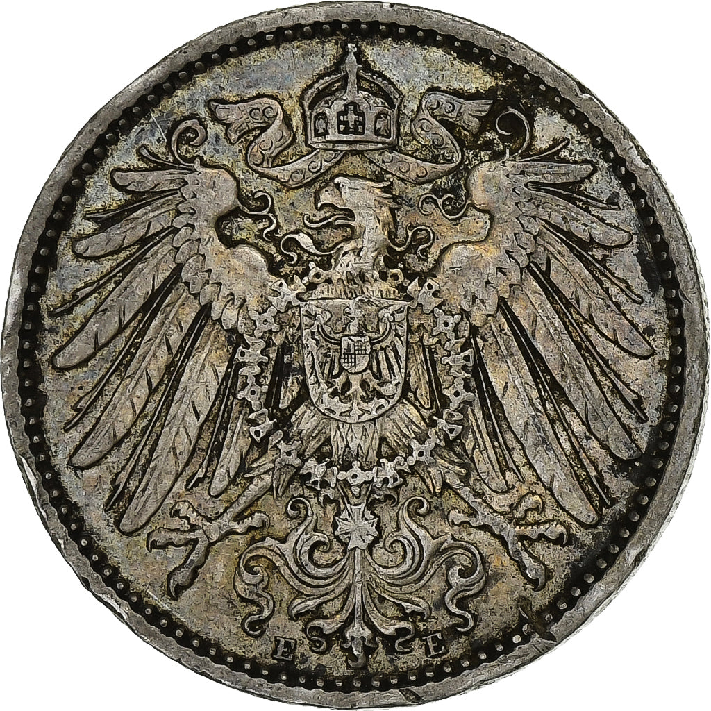 GERMANY - EMPIRE, Wilhelm II, Mark, 1915, Muldenhütten, Silber, SS, KM:14