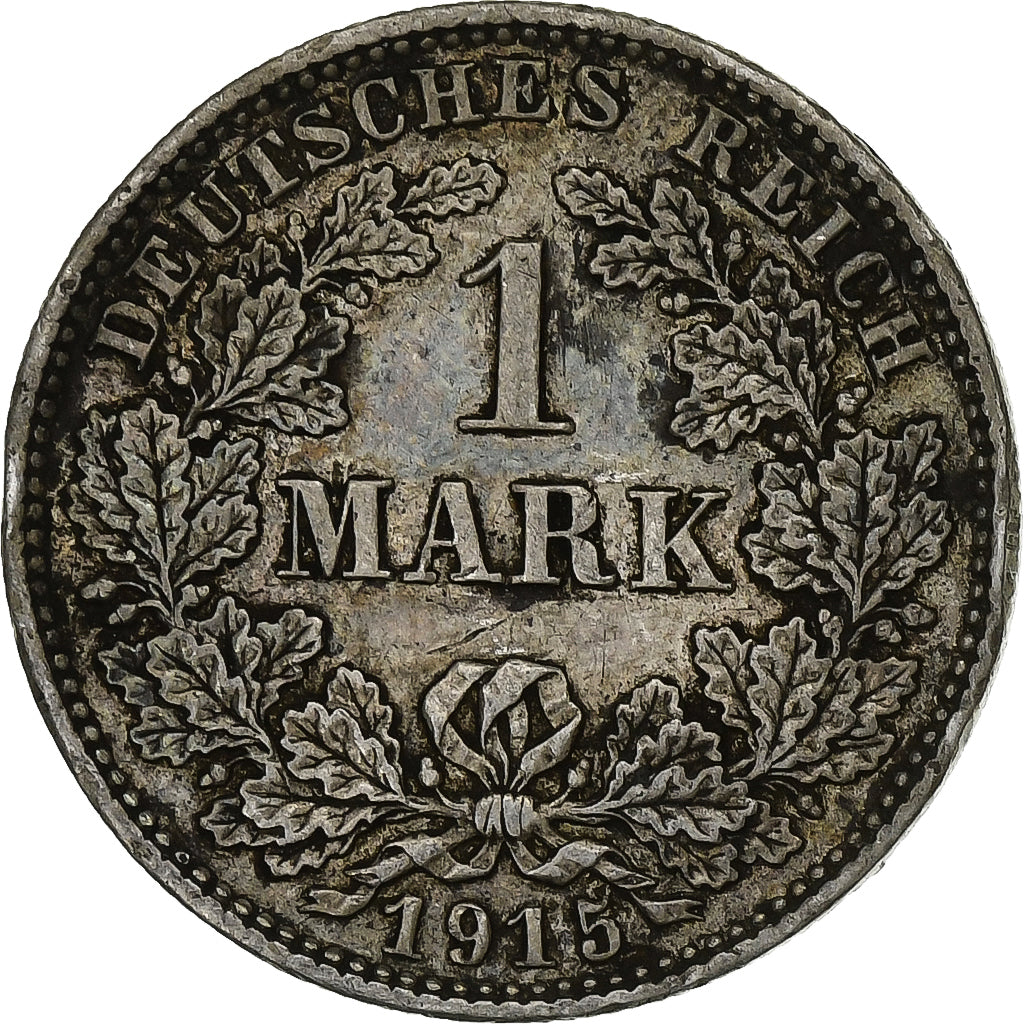 GERMANY - EMPIRE, Wilhelm II, Mark, 1915, Muldenhütten, Silber, SS, KM:14