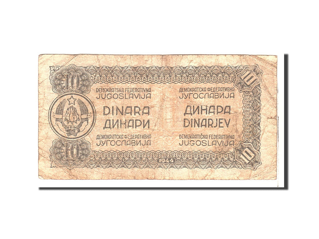 Banknote, Yugoslavia, 10 Dinara, 1944, Undated, KM:50a, VF(20-25)
