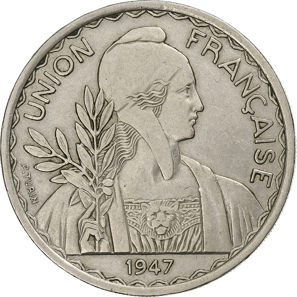 FRENCH INDO-CHINA, Piastre, 1947, Paris, Copper-nickel, VF(30-35), KM:32.2