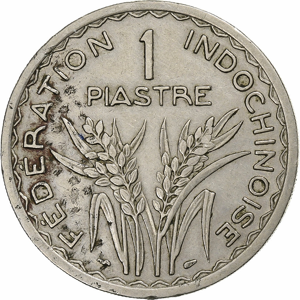 FRENCH INDO-CHINA, Piastre, 1947, Paris, Copper-nickel, VF(30-35), KM:32.2