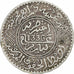 Morocco, Yusuf, 1/2 Rial, 5 Dirhams, 1917, bi-Bariz, Silver, VF(30-35)