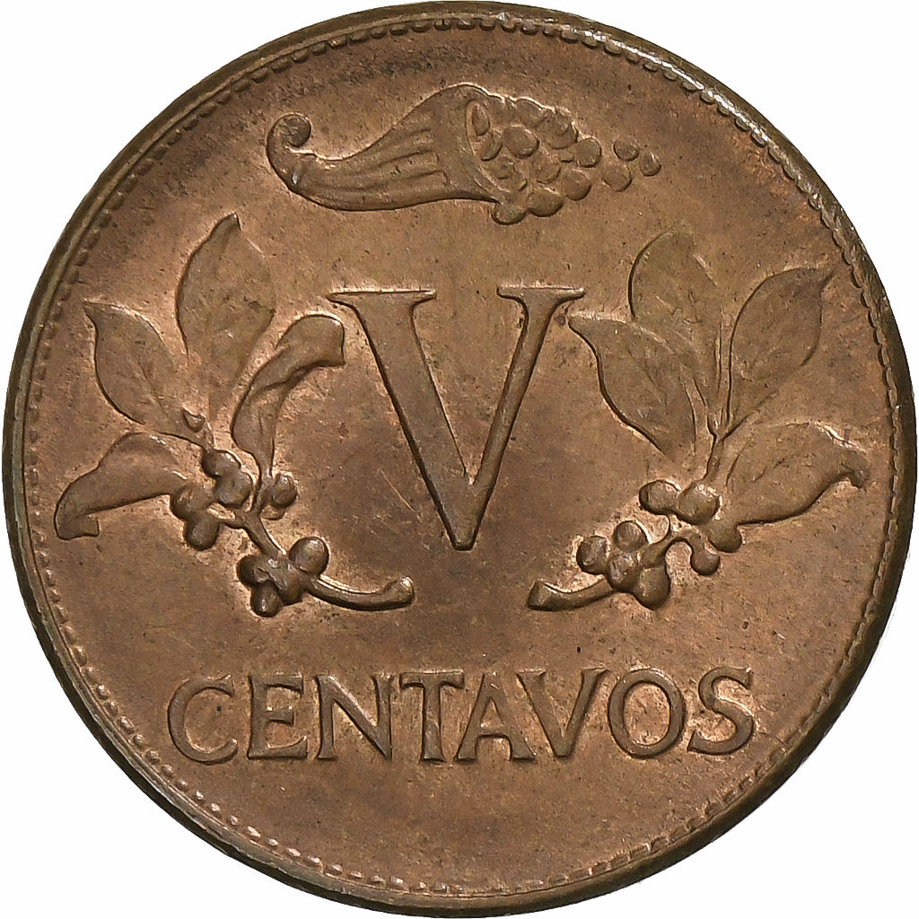 Colombia, 5 Centavos, 1957, Bronze, AU(55-58), KM:206