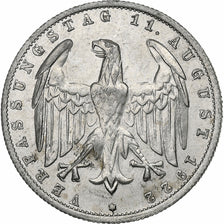 GERMANY, WEIMAR REPUBLIC, 3 Mark, 1922, Karlsruhe, Aluminum, VF(30-35), KM:29