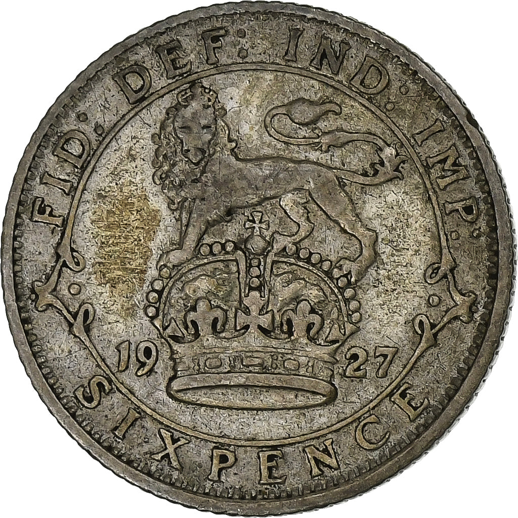 Wielka Brytania, 6 Pence, 1927, Srebro, VF(30-35)