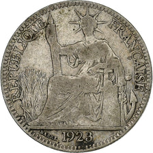 INDOCHINA FRANCESA, 10 Cents, 1923, Paris, Prata, VF(20-25), KM:16.1