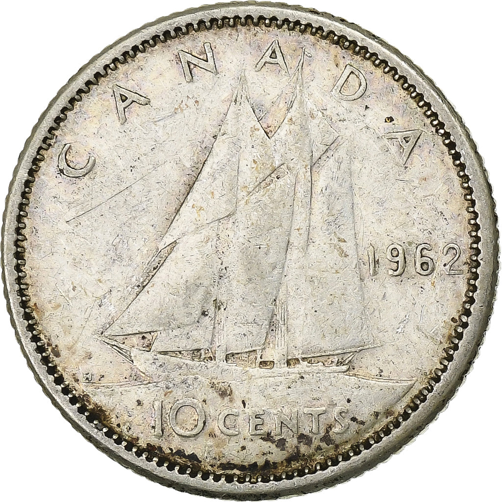 Canada, Elizabeth II, 10 Cents, 1962, Ottawa, Zilver, FR+, KM:51