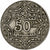 Maroc, Yusuf, 50 Centimes, 1921, bi-Bariz, Nickel, TB+, KM:35.1