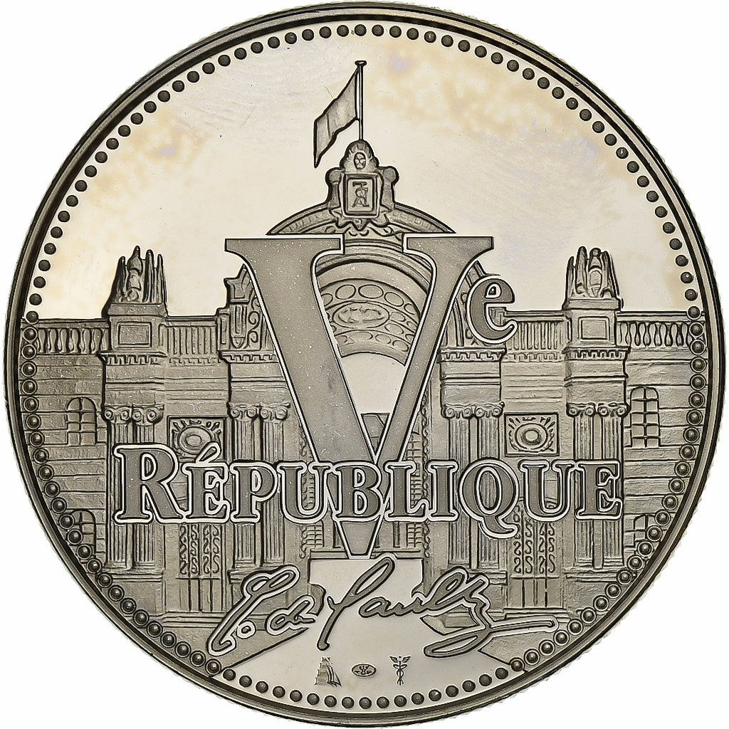 Francia, medaglia, Vème République, Kennedy-De Gaulle, Rame-nichel, FDC