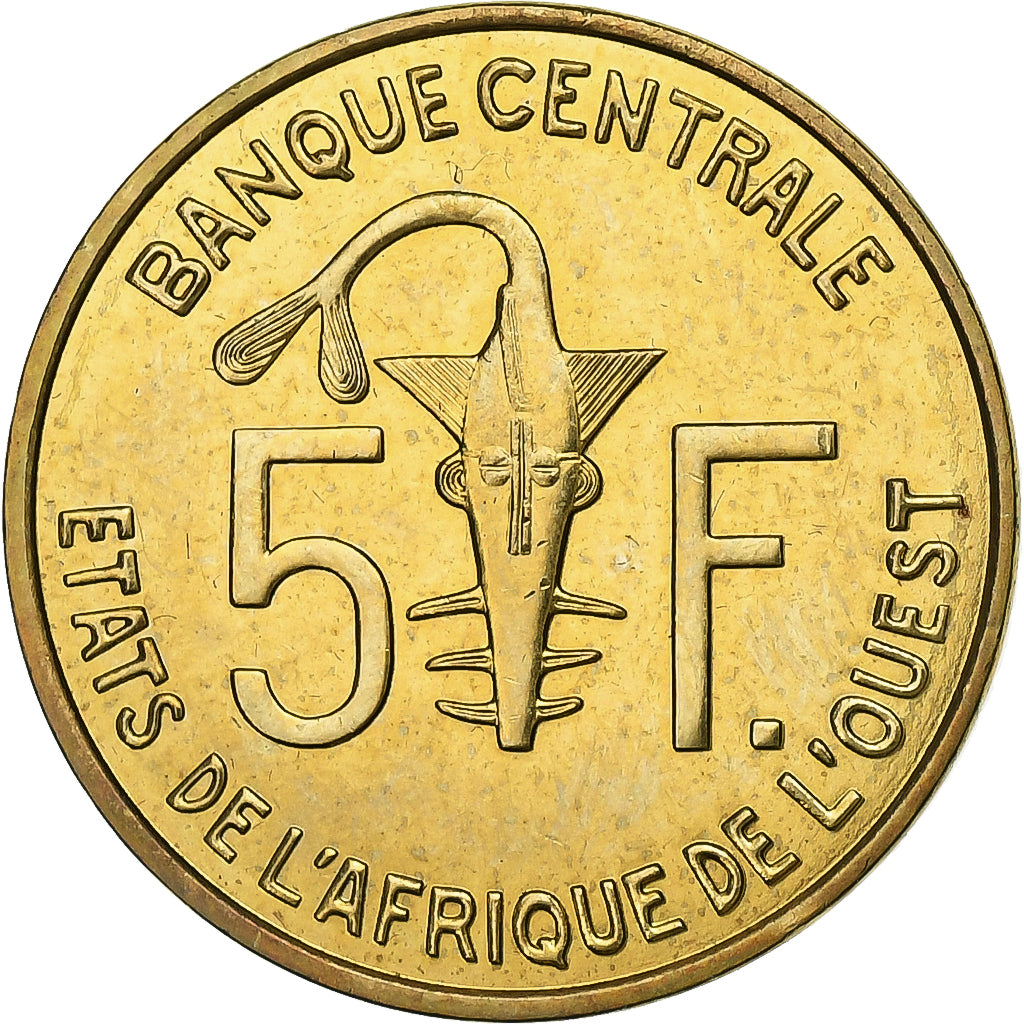 West Afrikaanse Staten, 5 Francs, 2012, Aluminum-Bronze, UNC-