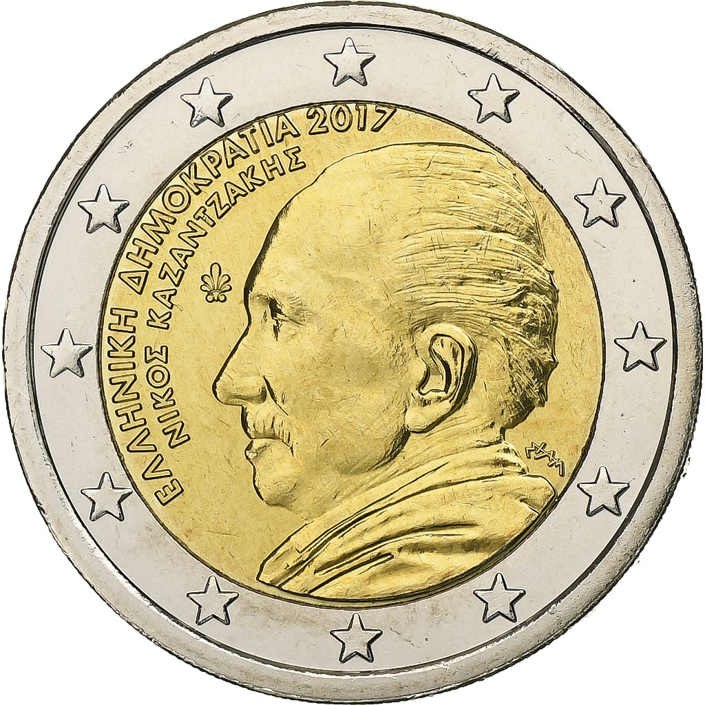 Grécia, 2 Euro, 2017, Bimetálico, MS(64), KM:New